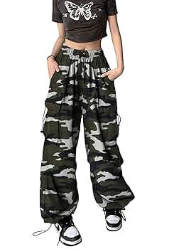 Amazon.com: Sunidol Womens Camouflage Cargo Pants Drawstring